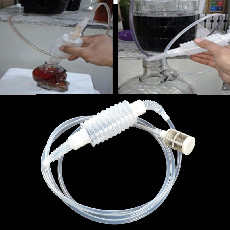 

1.97M Food Grade Transparent Tube Hand Knead Plastic Siphon Filter Wine Making Tools