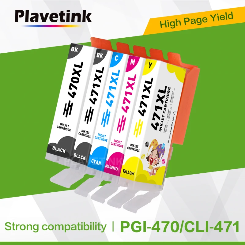 Plavetink Full Ink PGI-470 CLI-471 Cartridges For Canon PIXMA MG6840 MG5740 TS5040 Printer For PGI470 CLI471