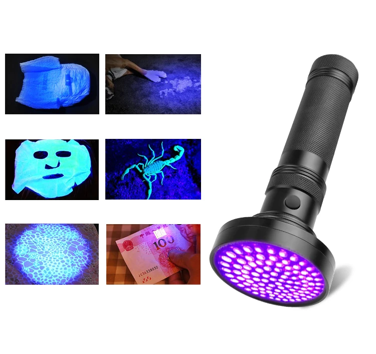 Linterna UV negra, luces UV, 100LED, 21LED, 12LED, luz negra, Detector de orina de mascotas para perros/gatos, manchas secas, insectos de cama