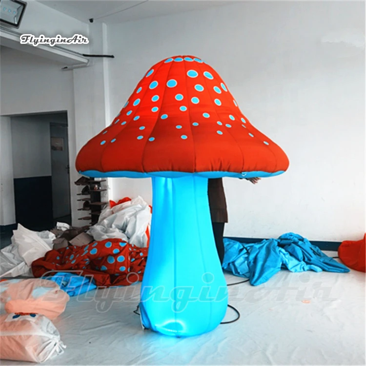 

Huge Lighting Simulation Inflatable Mushroom Model Air Blown LED Mushroom Replica Balloon For Concert Stage Decoration