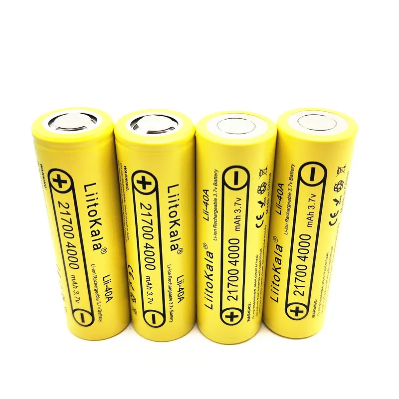 LiitoKala Lii-40A 21700 4000mah بطارية قابلة للشحن ليثيوم 40A 3.7 فولت 10C تفريغ بطاريات عالية الطاقة عالية استنزاف البطاريات