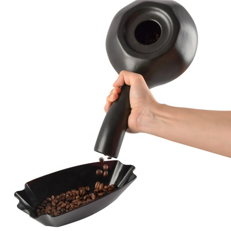 Korean Style Homemade Coffee Roaster Pot Black Ceramic Coffee Roasting Machine Coffee Roaster Tools