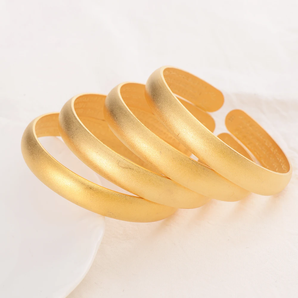 

Bangrui Gold Color Matte Bangle Bracelet High-Quality Bangles for Men Women