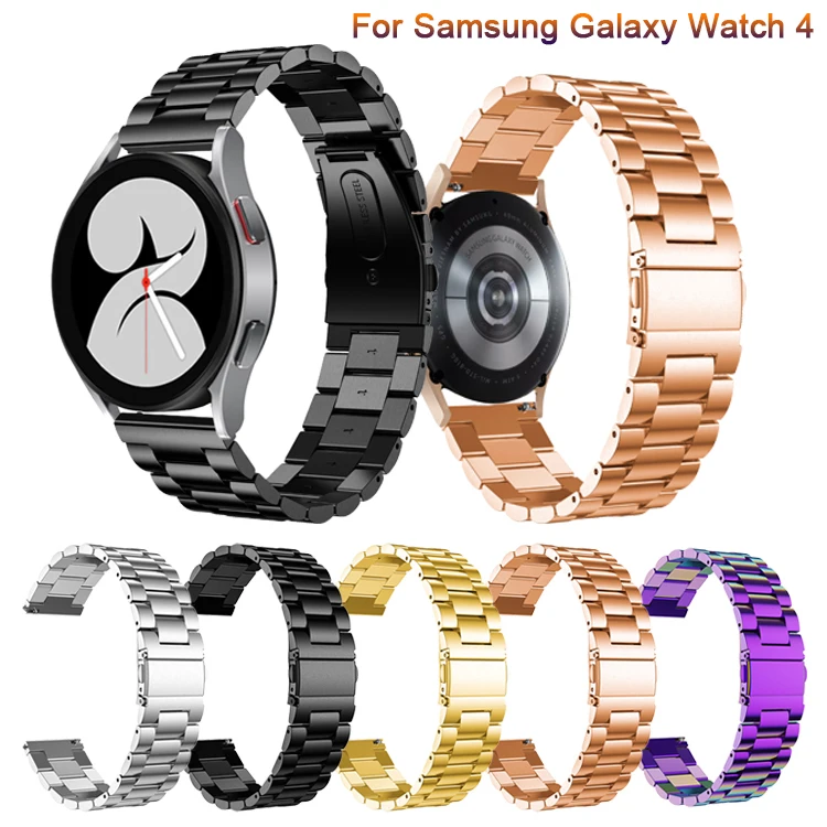 Watchband Strap For Samsung Galaxy Watch 4 44mm 40mm Stainless Steel Band For Samsung Galaxy Watch 4 Classic 42mm 46mm Correa