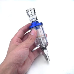 Air Compressor Filter, Oil Water Separator Air Dryer for Spray Air Tools, 1/4inch NPT Inlet and Outlet,with Quick Connector