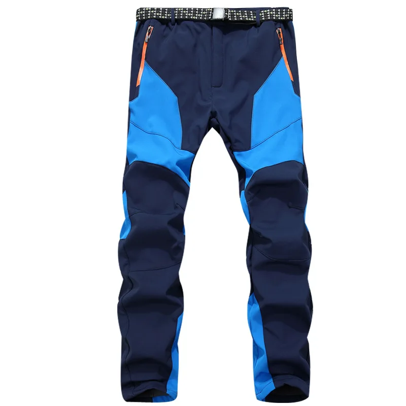 Men\'s Winter Fleece Softshell Hiking Pants Outdoor Sports Thick Warm Fishing Trekking Camping Skiing Male Trousers m-4xl