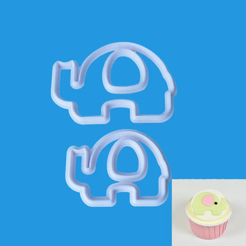 4Pcs/Lot Elephant Cutting Die Cookie Cutter Biscuit Sugar Mold Baking Sugar Chocolate Fondant Party Mould Cake Decorating Tools