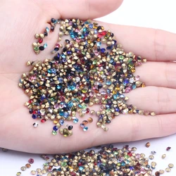 Shiny Glass Rhinestones Many Colors ss6-ss10 1.9-2.8mm Mini Pointback Stones Loose Strass Bead DIY Nail Art Decoration