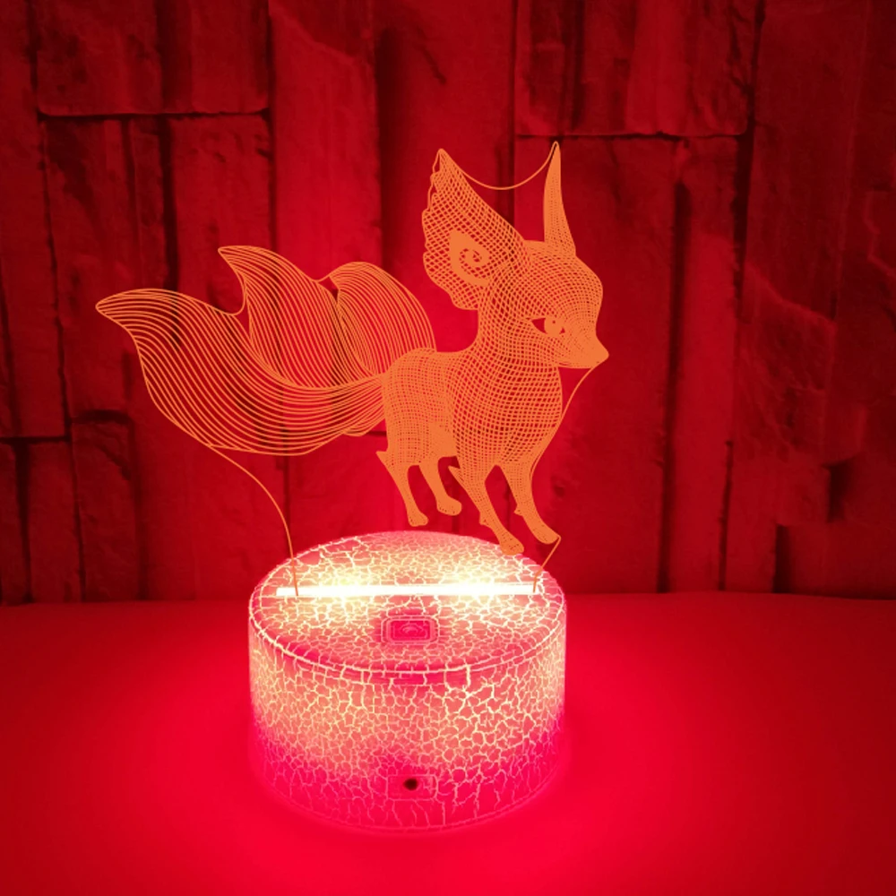 Kids Night Lights Bedside Lamp Fox Gifts 16 Colors with Remote 3D Night Light 1 2 3 4 5 6 7 8 Year Old Boy Girl Kids Baby Gifts