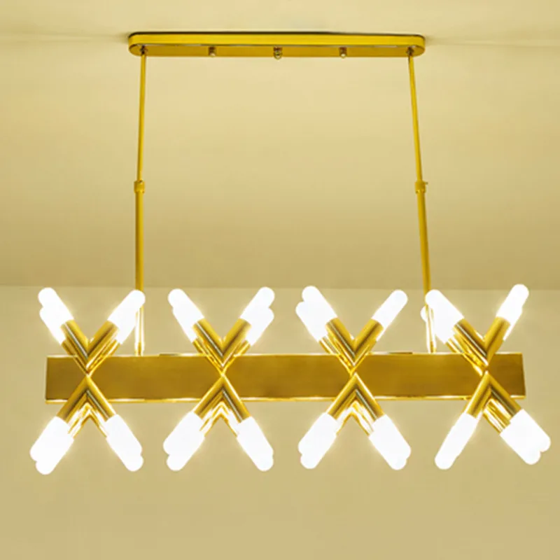

Straight Dining Room Chandelier Lustre Plate Gold G9 Led Chandelier Adjustable Rod Pendant Chandelier Lighting Indoor Lighting