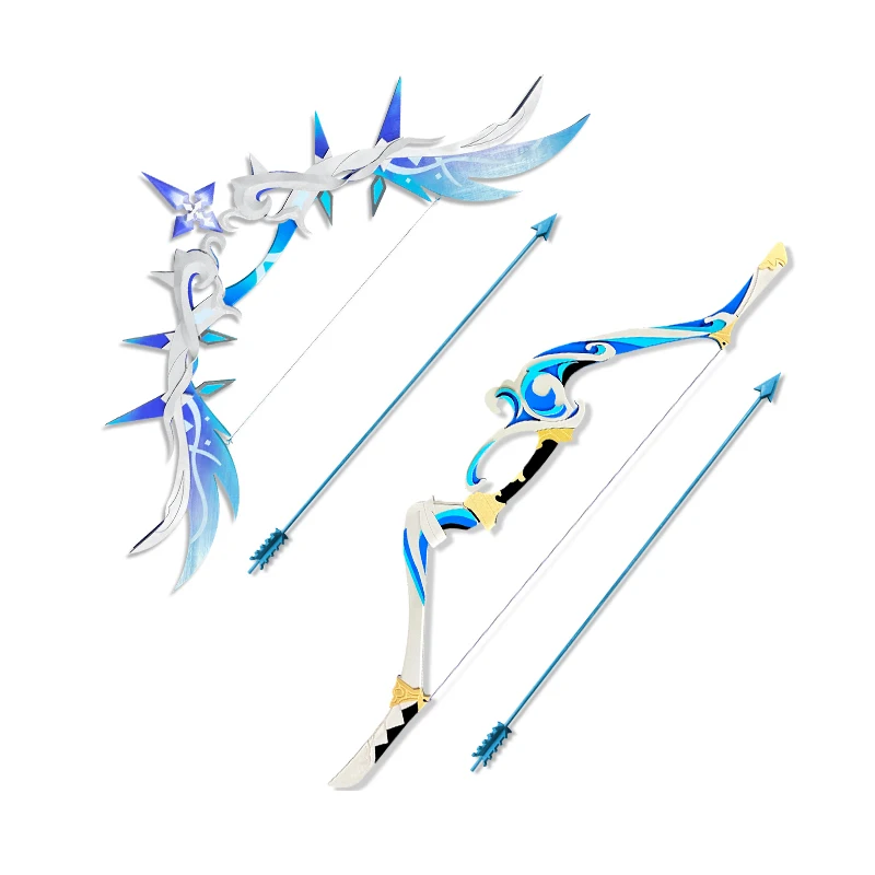 

Game Genshin Impact Cosplay Polar Star Cloud Moon Weapon Wooden Weapon Props Tartaglia Venti Kujo Sara Weapon Bow and Arrow