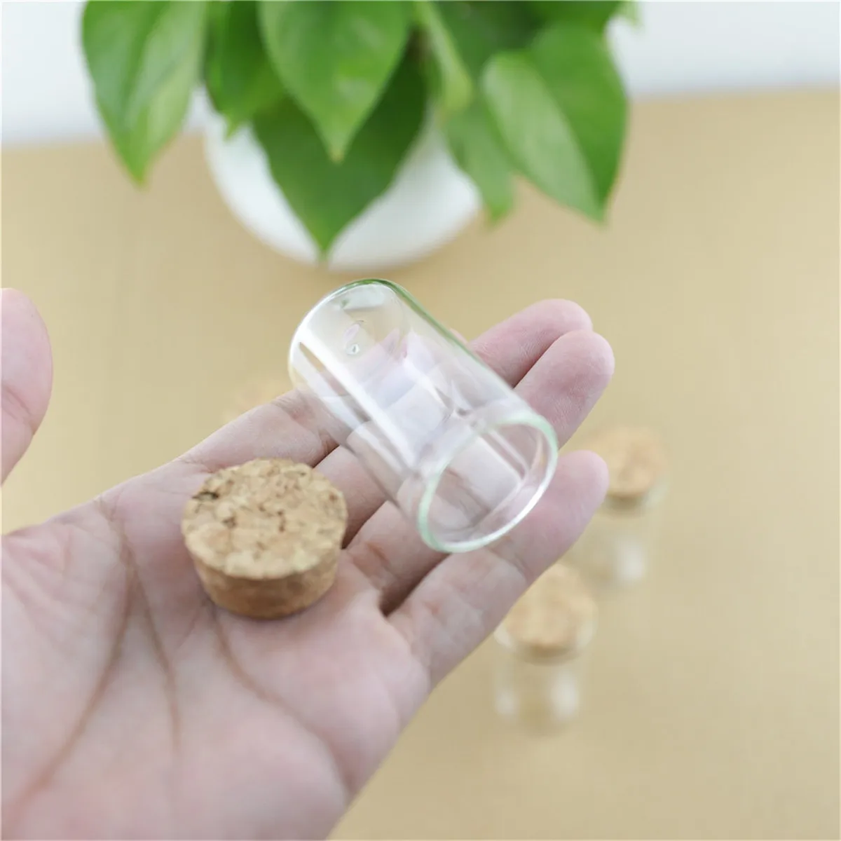 24 Pieces 30*50mm 20ml Cork Glass Jars Stopper Mini Glass Bottle vial test tube Spicy Storage Bottle Container Jars Vials DIY