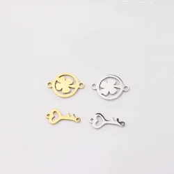 10pcs 10mm 스테인레스 스틸 키 미러 세련된 커넥터 Acc 매력 펜던트 DIY 목걸이 귀걸이 팔찌 Unfading 무색