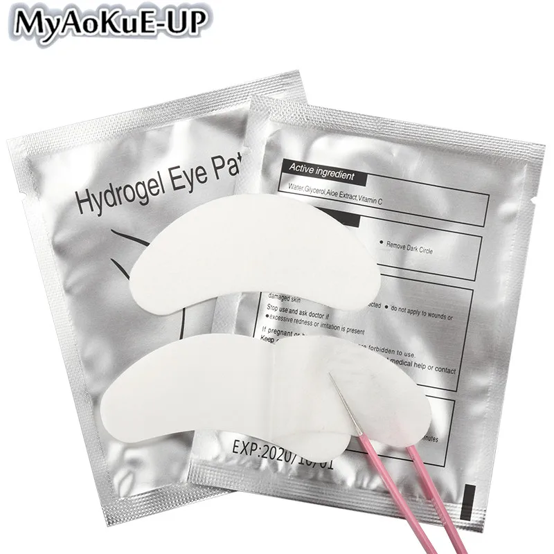 50 Pairs Nieuwe Hydrogel Papier Patches Wimper Extension Patches Voor Wimper Onder De Ogen Pads Zachte Wimpers Patch Extensions