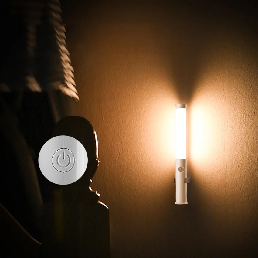 LED Closet Light, Dimmer USB Rechargeable Motion Sensor Light Under Cabinet Lighting, Night Safe Light Bar for Stairs, Kitchen