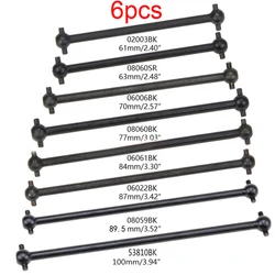 Hsp 08059メタルドライブシャフト,6個,ドッグボーントランスミッション,87/89/70/77/84/2/100mm,rc 1/10用,オイル/電気/ビッグフィートバギー