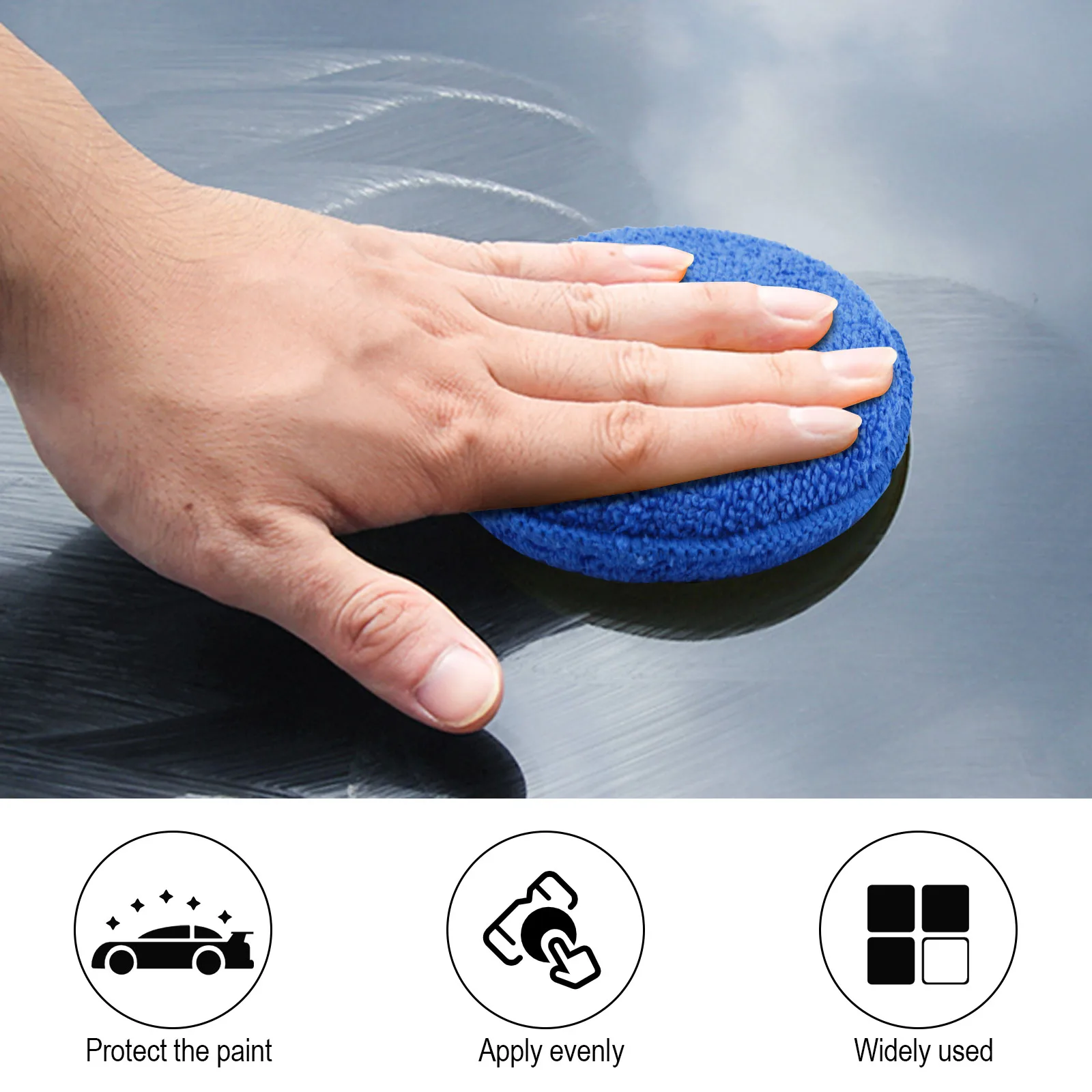 10Pcs Clean Buffer Car Detaling Soft Vehicle Washing Accessories Foam Applicator Auto Wax Sponge Dust Remove Care Polishing Pad