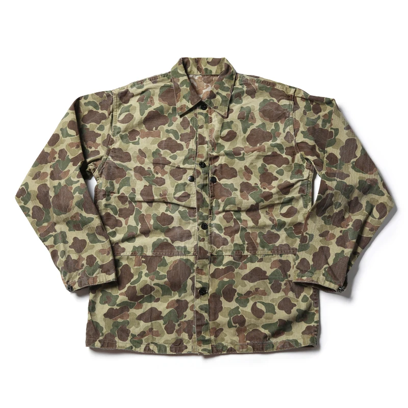 Bronson Mfg USMC P-44 Duck Hunter Camo Jacket Vintage Men\'s HBT WW2 Reproduction