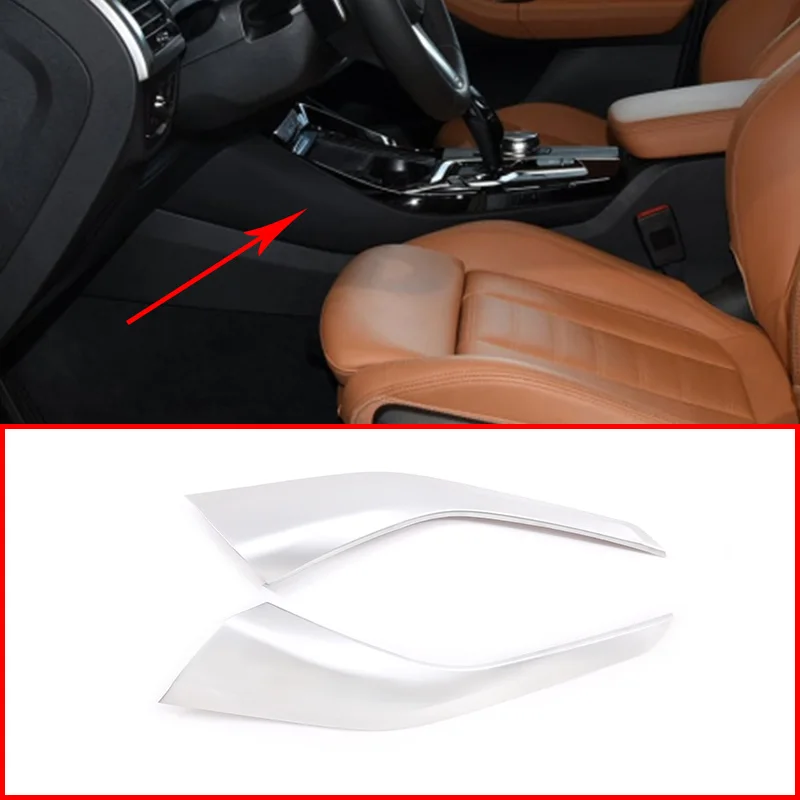 

For BMW X3 2018-2020 ABS Plating Center Console Side Decoration Strips Trim Interior Car Accessories 2 Pcs