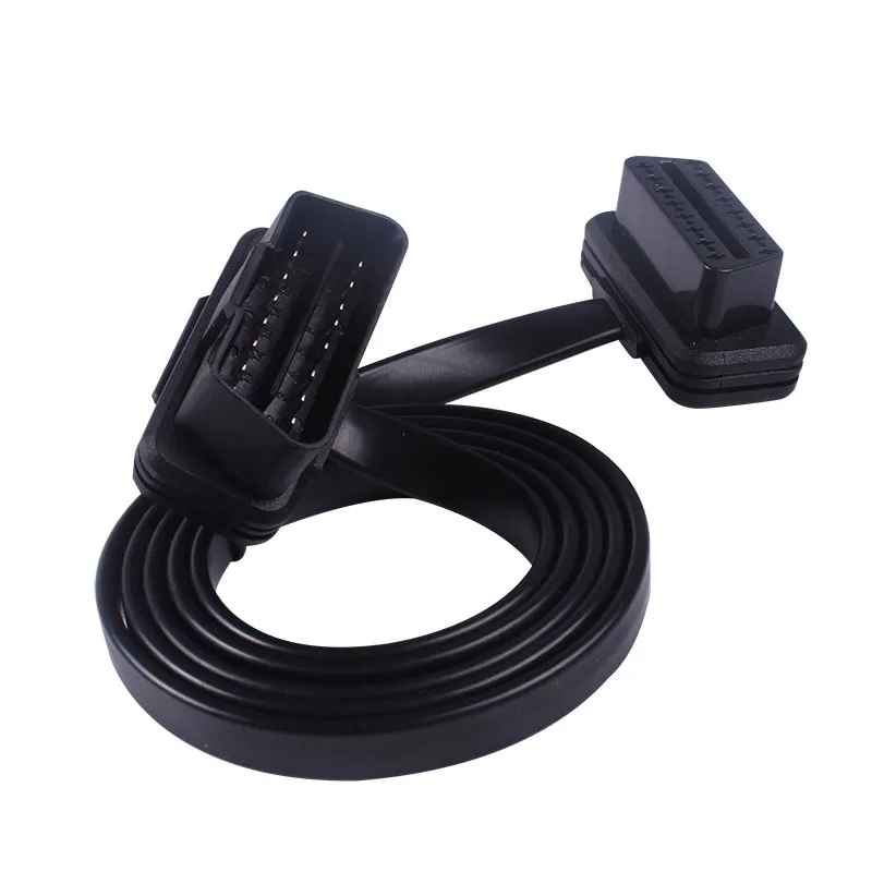 30CM As Noodle Cable OBD2 Extension Cable OBD2 16Pin Male To 16Pin Female OBD II Connector for OBD2 Diagnostic Tool ELM327 Cable