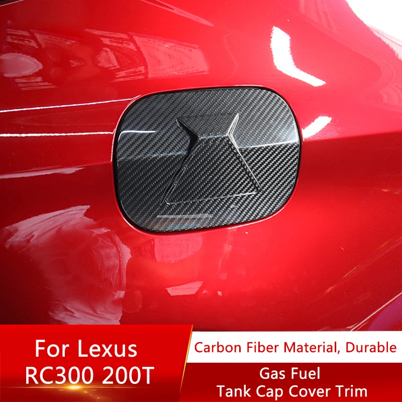 

QHCP Carbon Fiber Car Gas Tank Cover Fuel Oil Cap Decor Trims Car Sticker Exterior Accessories Auto Parts For Lexus isRC300 200T