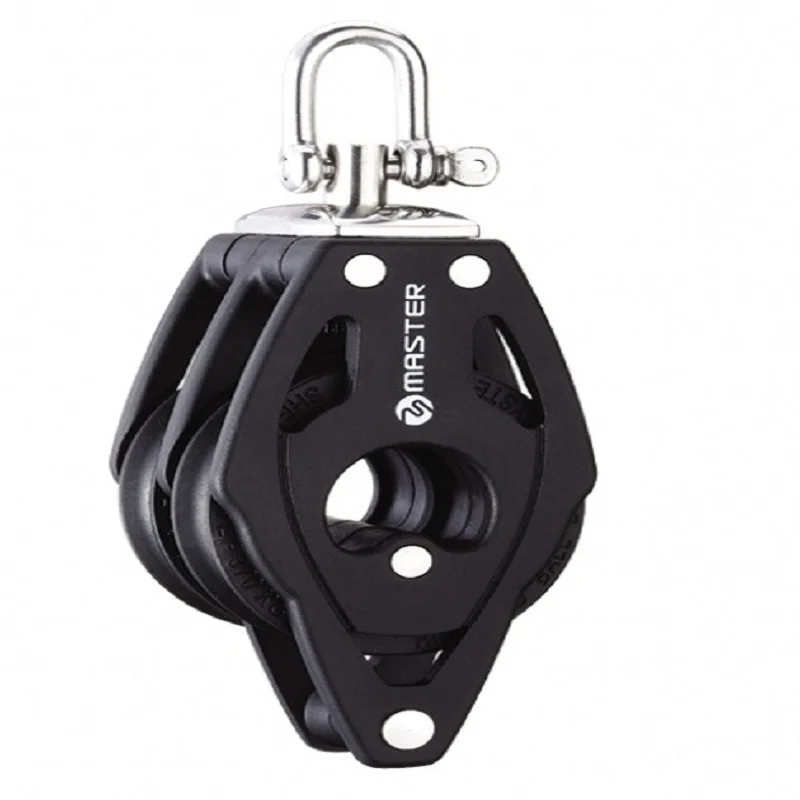 Marine Boat Yacht Sailboat Hardware 75mm 2 15/16 inch Double Swivel Shackle Becket Block Master BB-0704F