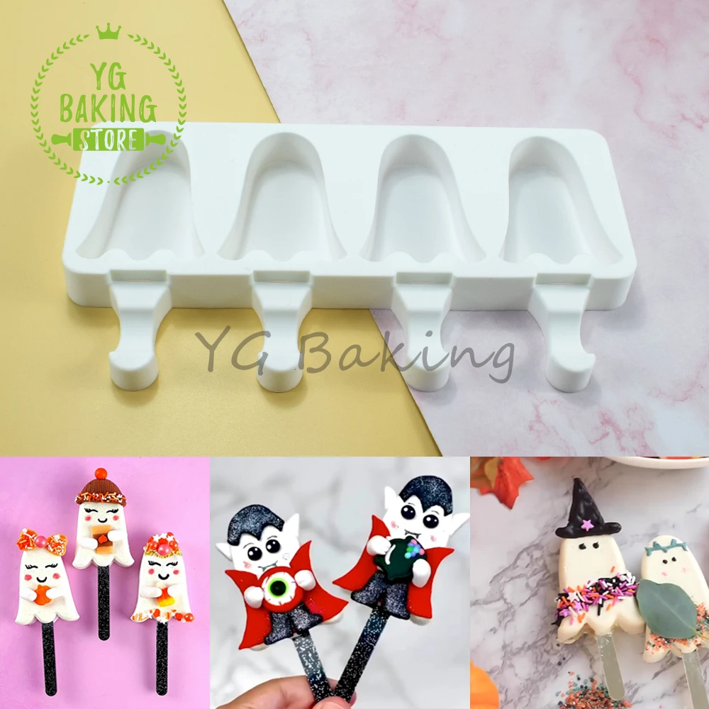 Dorica New Arrival 4 Cavities Ice Cream Mould Silicone Mold Chocolate Cake Decoration Tools Kitchen Pastry Cake Design Bakeware