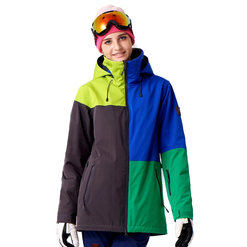 

RUNNING RIVER Brand Hooded Women Ski Jacket High Quality Professional Sports Clothing Woman Outdoor color-block Jackets N7420N