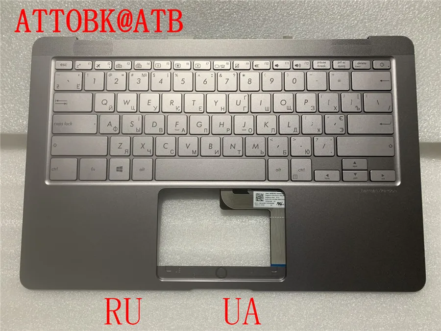 

NEW RU/UA Laptop Keyboard for ASUS ZenBook 3 Deluxe UX490 UX490CA UX490UA UX490UAR with backlight keyboard Silver grey and blue