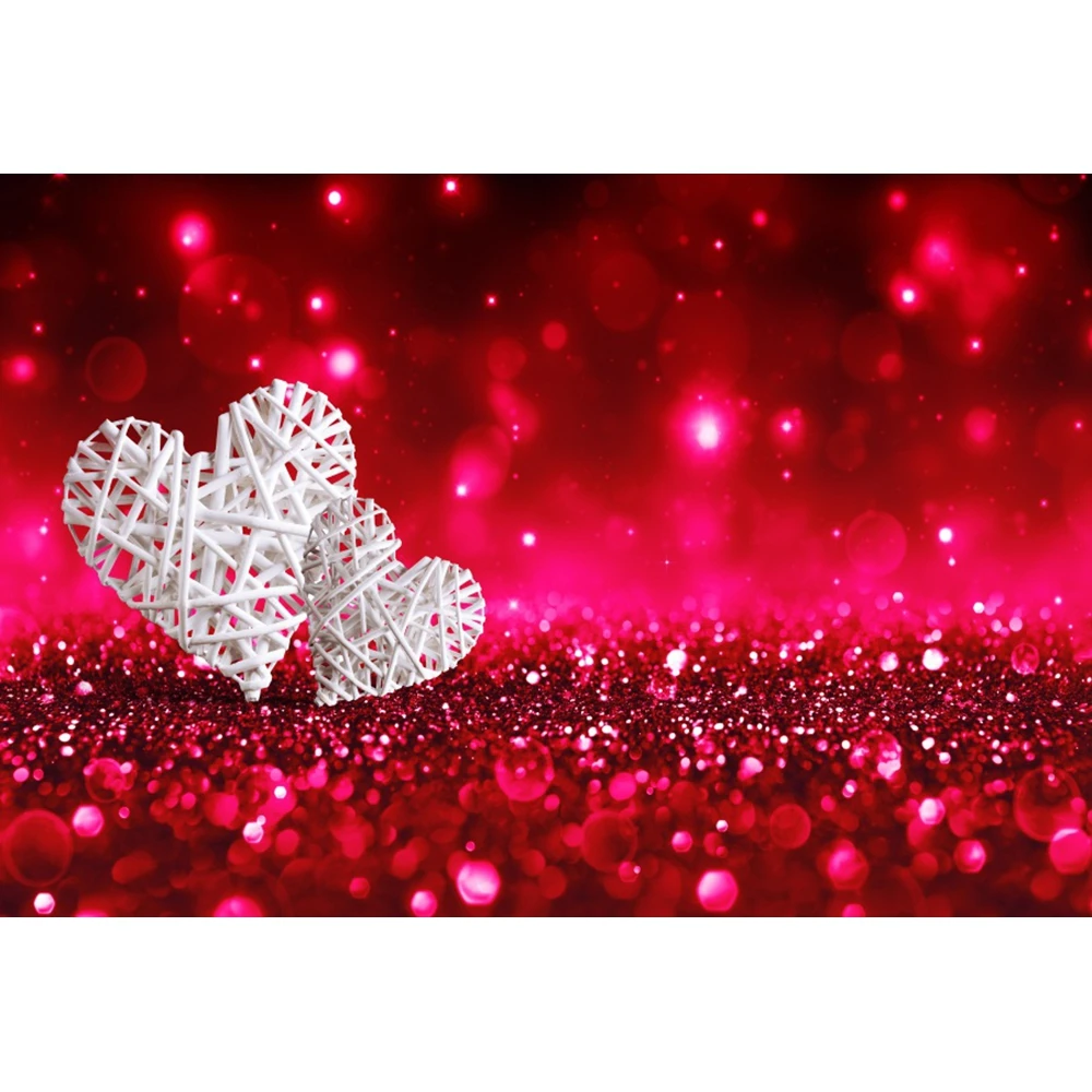 Yeele Valentijnsdag Achtergrond Glitter Licht Bokeh Liefde Hart Deel Decor Portret Fotografie Achtergrond Photocall Fotostudio