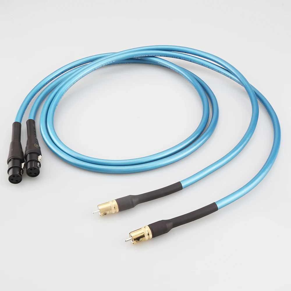 New HiFi Cardas RCA to XLR Balanced Plug Audio Cable Cardas Cross Audio Amplifier CD DVD Player RCA Interconnect Cable