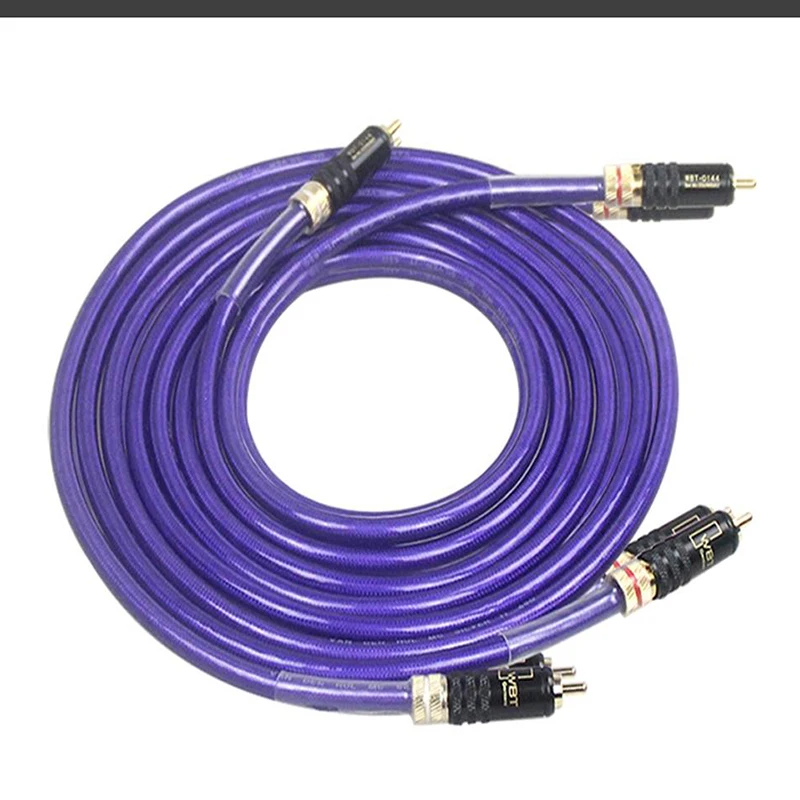 VDH HI-End versilbertes RCA-Kabel Hi-End-CD-Verstärker-Verbindung 2RCA auf 2RCA-Stecker-Audiokabel