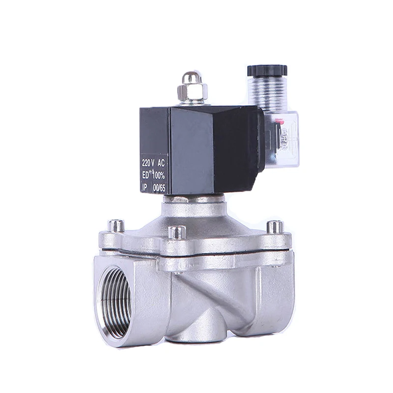 

1" Stainless Steel Waterproof Solenoid Valve Normally Closed 12 Volt Solenoid Valve With LED Power Indicator