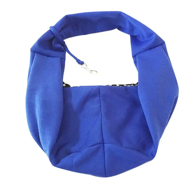 Blue Fashion Sling For Small Dogs Comfortable Shoulder Strap Secure Hook Pet Carrier Durable Puppy Carrying Bag Travel