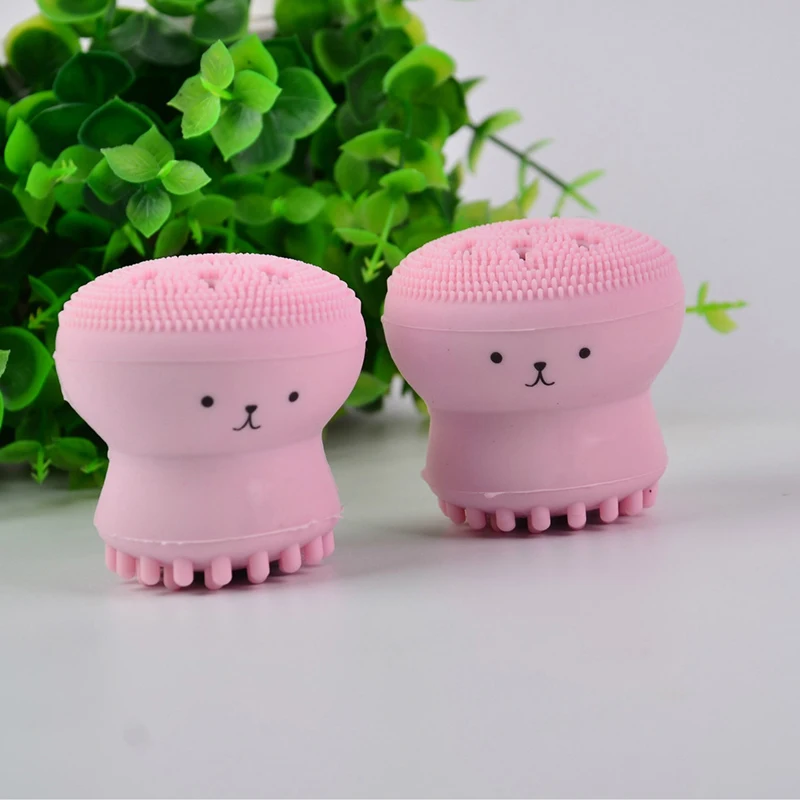 SAIANTTH Little Octopus Silicone Facial Cleansing Brush Manual Face Massager Creative Makeup Washing Tool Cleaning Brushes