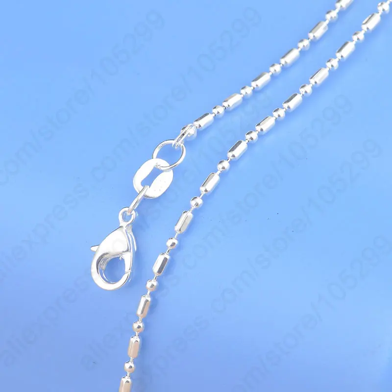 Genuine 925 Sterling Silver Link Necklace Set Chains+Lobster Clasps Wholesale Price Sample Order 20Pcs Mix 20 Styles 18 Inches
