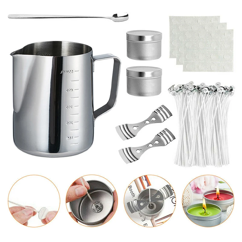 Kerze, Der Kit Duftenden Kerzen DIY Handwerk Werkzeuge Set Gießen Topf Wachs Dochte