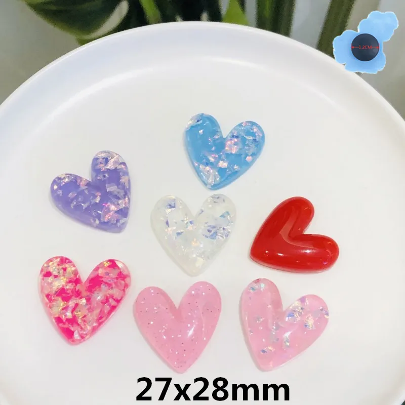 1pcs Love Heart-Shaped Colorful High Simulation Shoe Accessories   For Rhinestone Charms Shoes Fit Bracelet Kid's Gifts