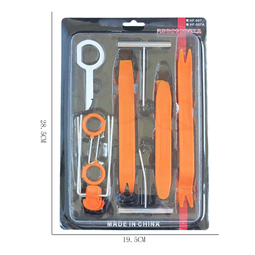 12 Buah/Set Kit Alat Pembersih Pangkasan Otomatis Panel Pintu Mobil Kit Alat Pembersih Audio Dasbor untuk Panel Hiasan Pintu Stereo Dasbor