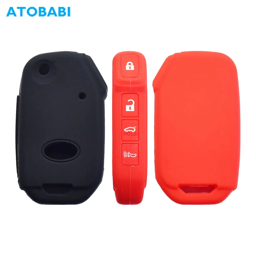 Silicone Car Key Case Remote Control Fob Protector Cover Skin For Kia Forte Soul Optima Sportage Ceed Cerato Sorento Seltos Niro