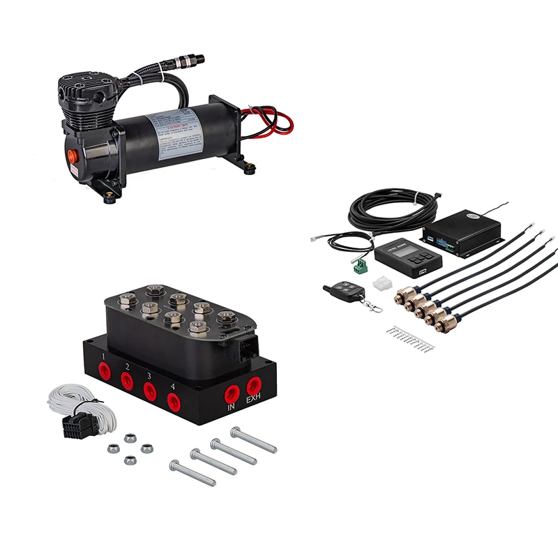 

Universal DC 12V 480c 200 PSI OUTLET 1/4 car Air Compressor/ Pump and 12V Solenoid Valve air manifold valve and control system