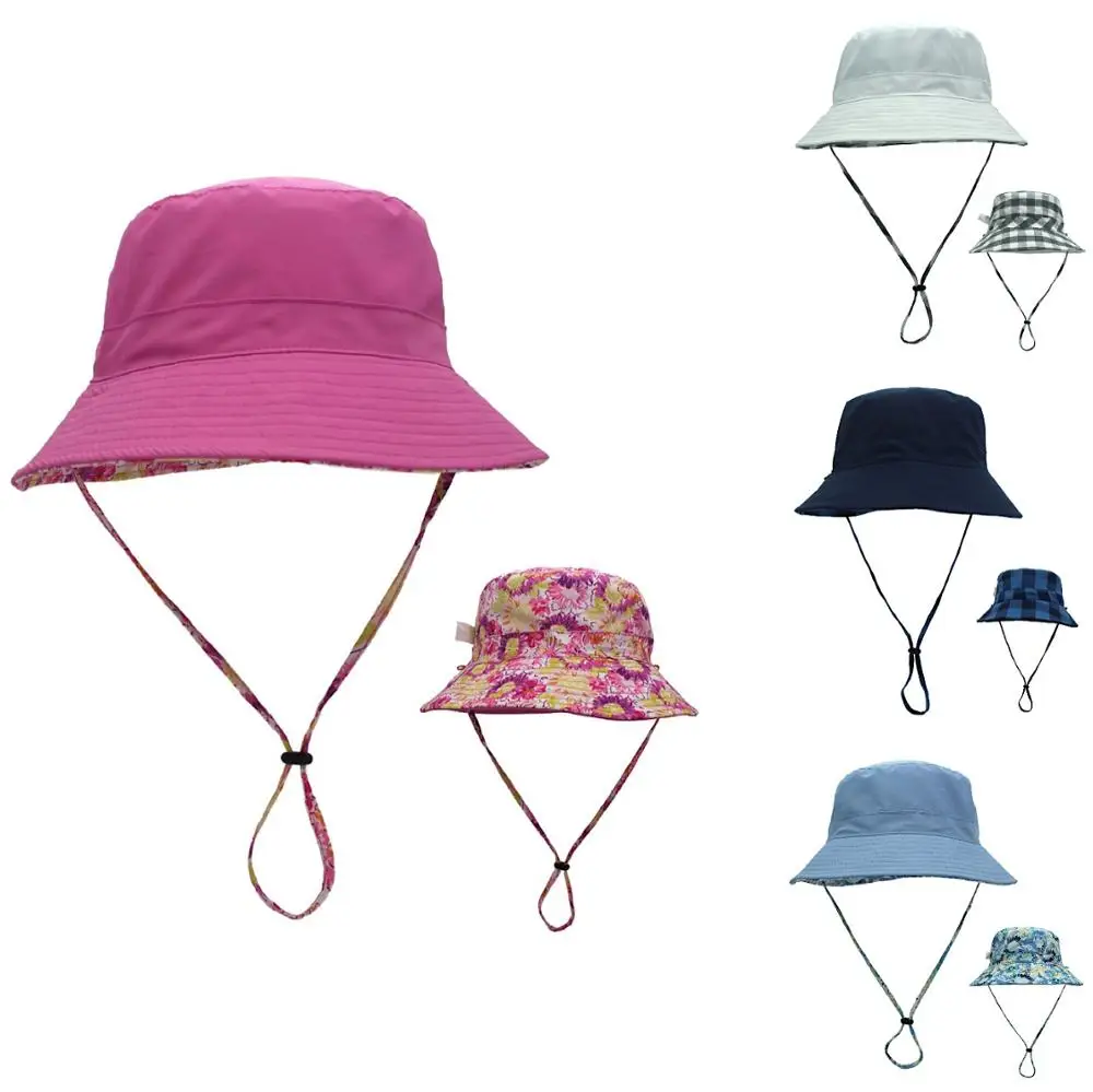 Connectyle Women Ladies Bucket Hat Wide Brim Packable Cotton Reversible Sun Protection Hat  Detachable Summer Travel Play Hat