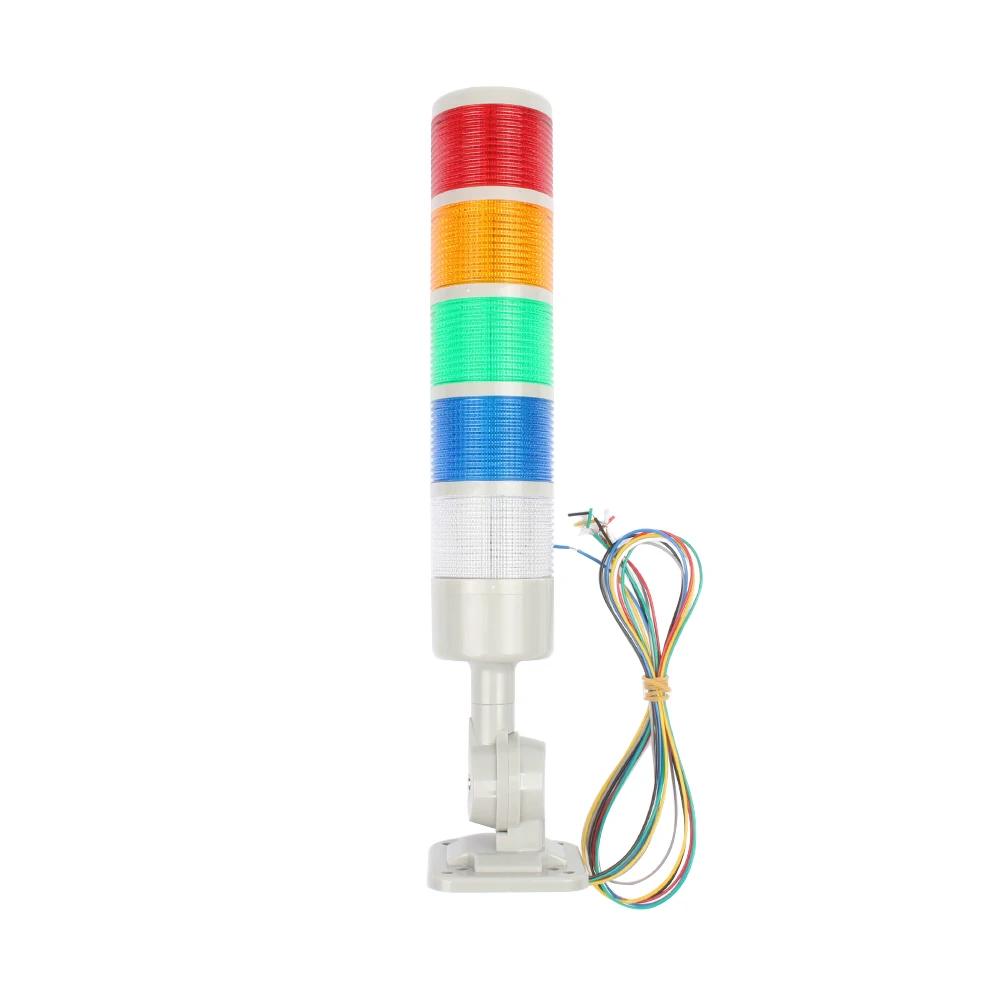180 luce impilabile girevole luce lampeggiante fissa LED spia di allarme DC 12V 24V AC 110V 220V industriale per macchina CNC