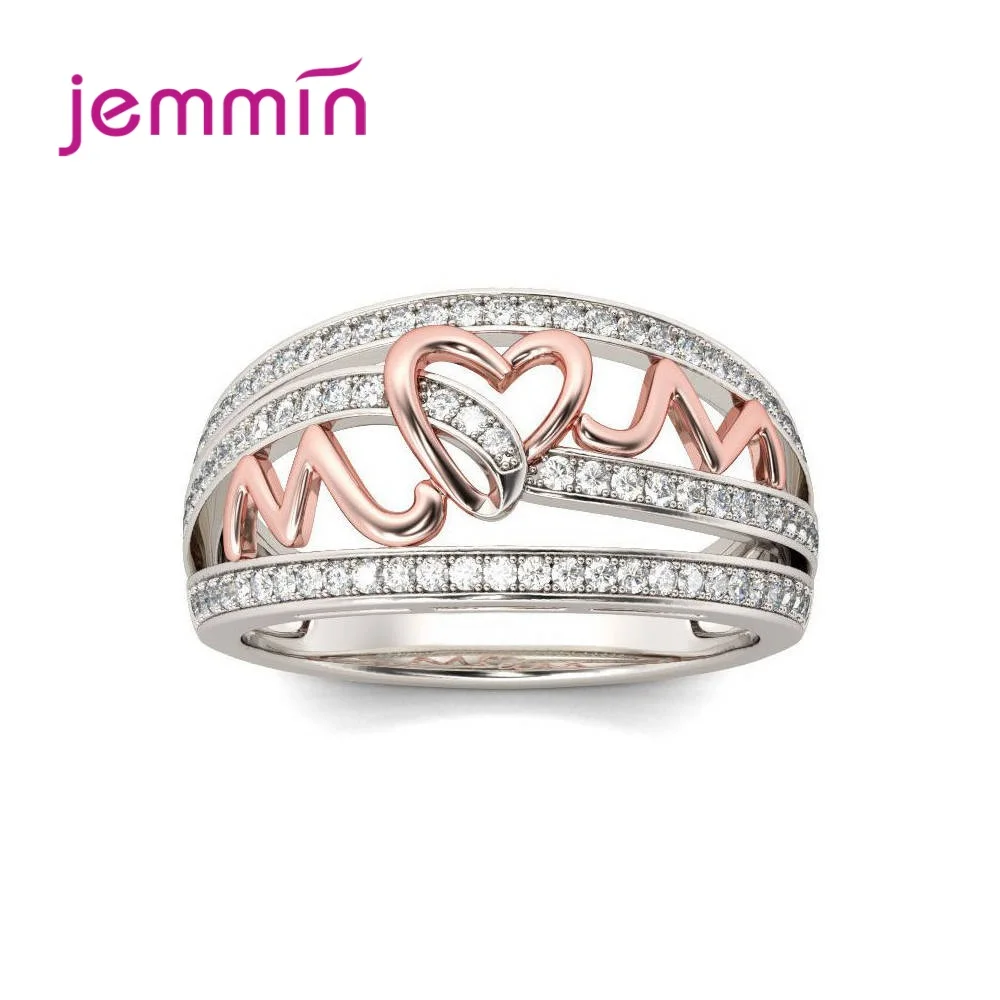 Anillos de plata de ley 925 para mujer, sortija de compromiso, estilo romántico, con forma de corazón, cristal CZ