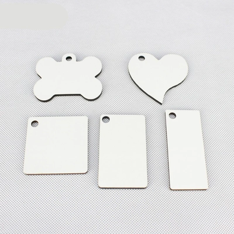 

500pcs/lots Blank Sublimation MDF Key Rings Tags Keychain 20 Shapes For Choice DIY Gift Sublimation Transfer Two sides can Print