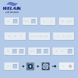 WELAIK EU White Tempering Glass Panel DIY Parts Module Gather Zone