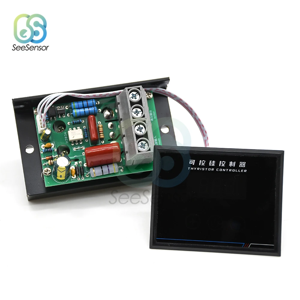 AC 220V 10KW 10000W BTU Kontrol Digital Regulator Tegangan Elektronik Kontrol Kecepatan Dimmer Termostat Pengontrol Thyristor