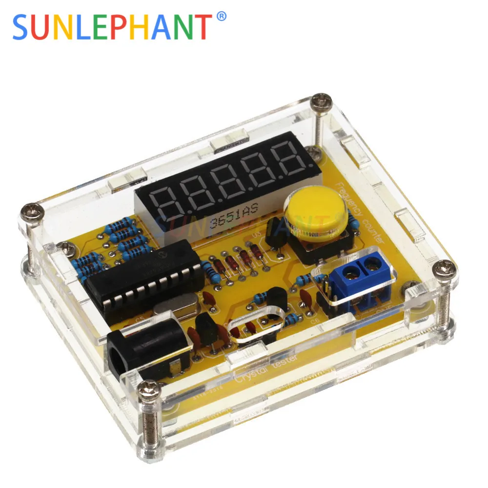 DIY Kits Shell Parts Tester Frequency Counter Tester With Housing Kit Acrylic Case Box