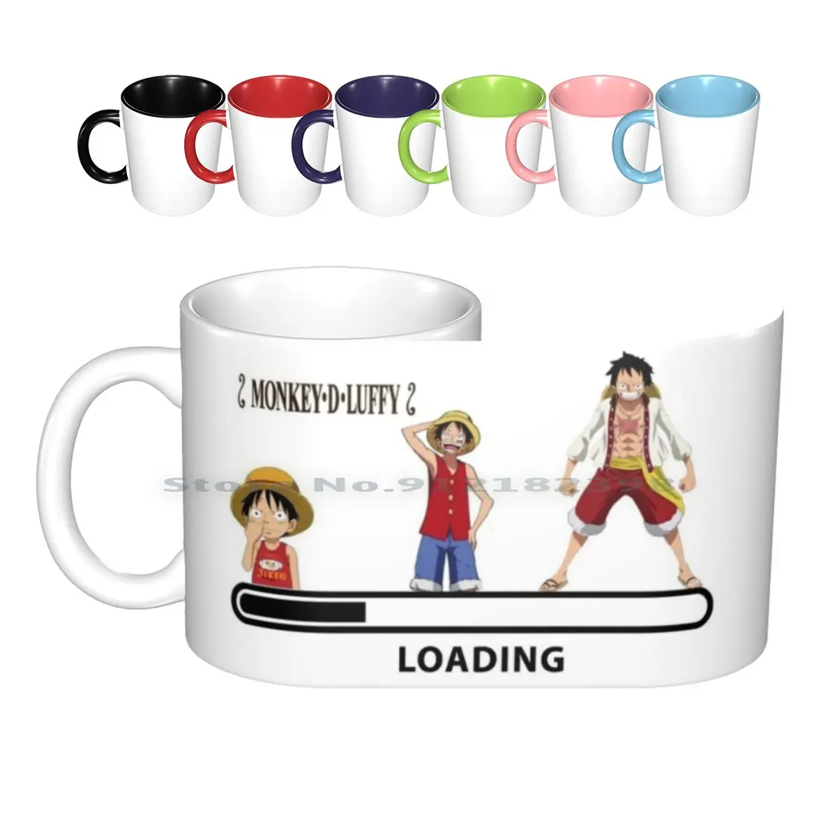 Evolution Of Luffy Ceramic Mugs Coffee Cups Milk Tea Mug Luffy Child Adult Evolution Monkey Creative Trending Vintage Gift