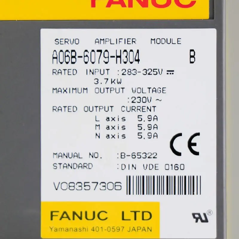 A06B-6079-H304 FANUC SERVO AMPLIFIER Tested Ok A06B6079H304